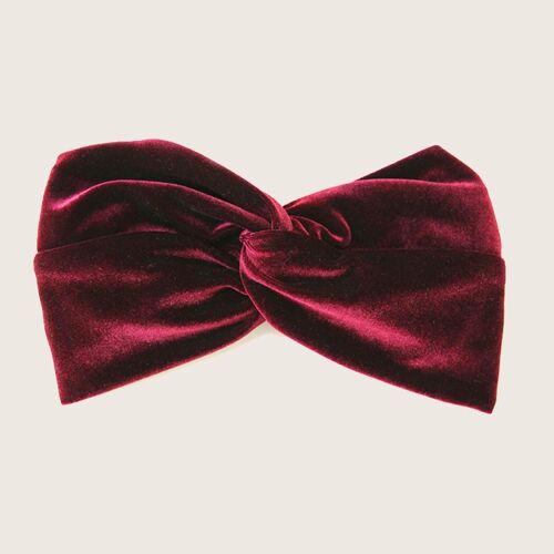 Headband GRENAT / velours bordeaux