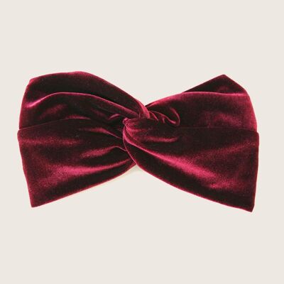 GARNET headband / burgundy velvet