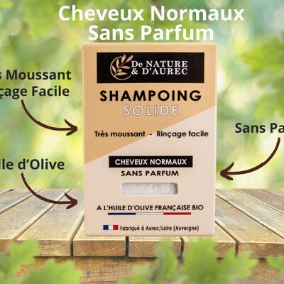 Shampoing solide : CHEVEUX NORMAUX SANS PARFUM