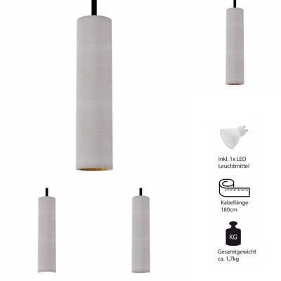 Betoniq Concrete Pendant Light "Nara27" Hängeleuchte GU10