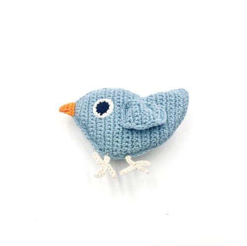 Baby Toy Little bird rattle-duck egg blue