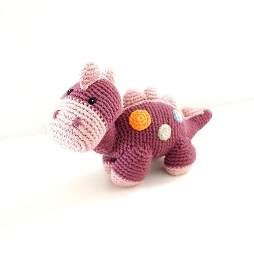 Baby Toy Dinosaur rattle-steggi soft purple