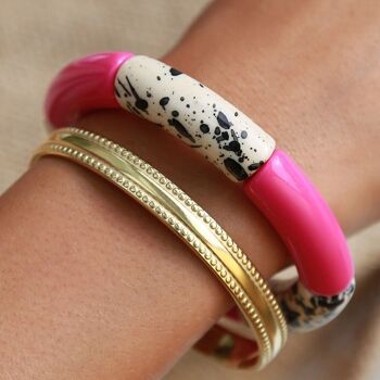 Bracelet penne splash rose 2