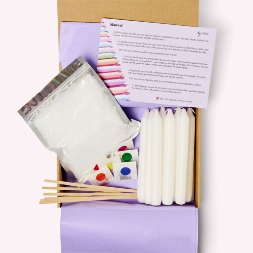 DIY Box Dip Dye Kerzen: Rainbow Edition - Set für die Kerzenherstellung
