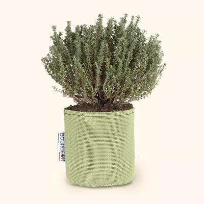 Breathable tri-textile planting pot Ø15cm - Green