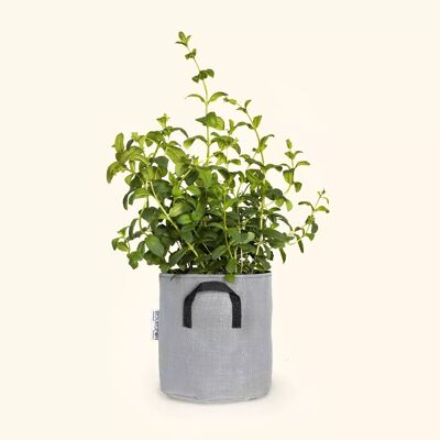 Planting bag in breathable tri-textile Ø20cm - Gray