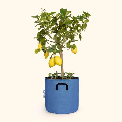 Planting bag in breathable tri-textile Ø30cm - Blue