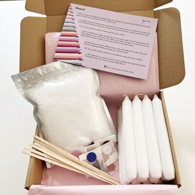 Candele per immersione fai-da-te in scatola: Pastel Edition - Kit per la creazione di candele
