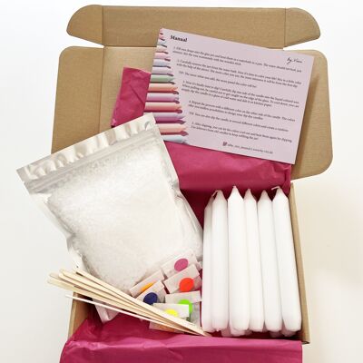 DIY Box Dip Dye Candles: Neon Edition - Kit de fabrication de bougies