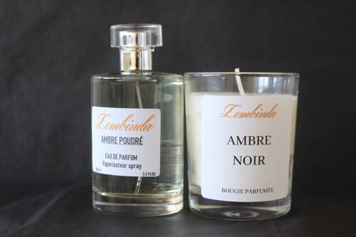 Ambre noir : Coffret parfum & bougie