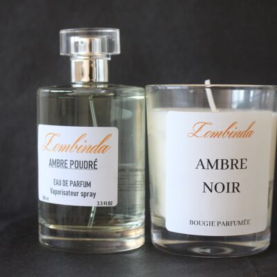 Amber black: Perfume & candle box