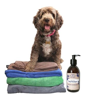 Paws & Presto Bath Bundle - 4 towels + 1 natural shampoo