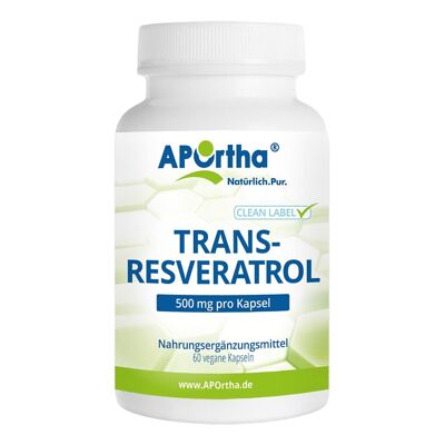 trans-resvératrol - 500 mg - 60 gélules végétaliennes