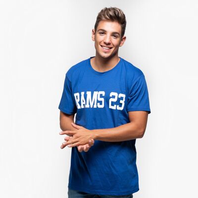 T-shirt blu da uomo con stampa Rams 23 Large Logo-Blue