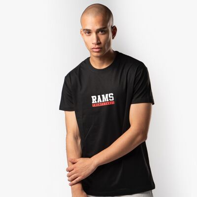 T-shirt nera da uomo di Rams Twenty Three