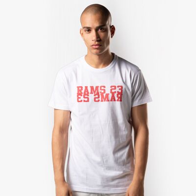 Rams 23 T-shirt pour homme blanc miroir
