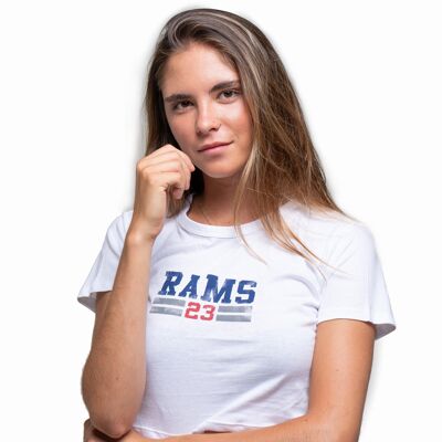 Rams Womens 23 New Logo T-Shirt-White