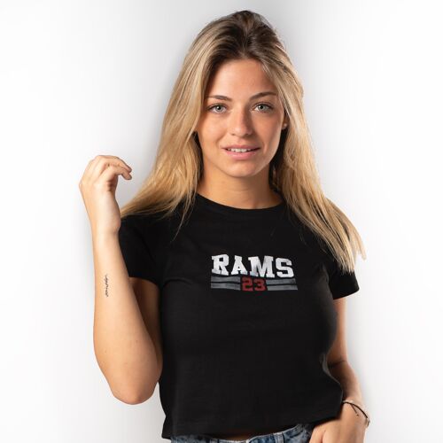 Camiseta de mujer Rams 23 New Logo-Negro