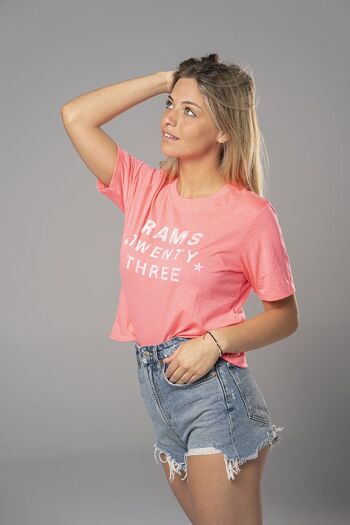 T-shirt femme Rams 23 STARS-Rose 3
