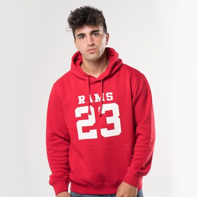 Rams 23 CLASSIC LOGO Brushed Hoodie-Red