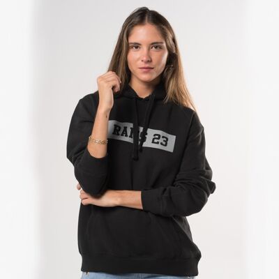 Sudadera Estampado Rectangular Rams 23-Negro