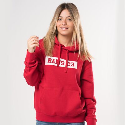 Rams 23 Sweatshirt mit rechteckigem Aufdruck-Rot