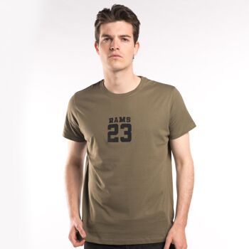 Rams 23 Vinyl 3D T-Shirt-Kaki 1