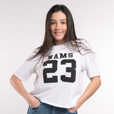 RAMS 23 Classic Logo T-Shirt-White