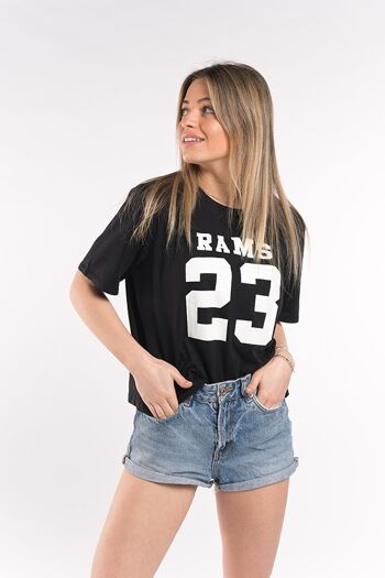 T-shirt à logo classique RAMS 23 - Noir 2