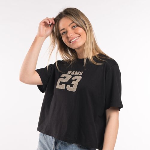 Camiseta RAMS 23 TOALLA-Negro