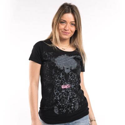 T-shirt con stampa RAMS 23 da donna-nera