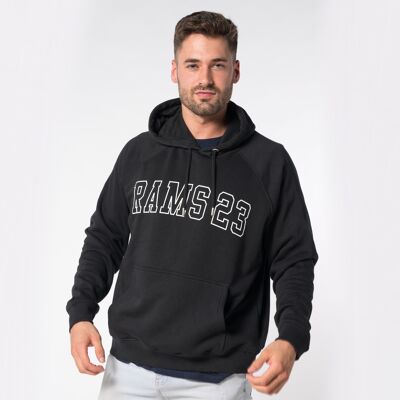 Rams Silhouette ORGANIC Brushed Hoodie 23-Black