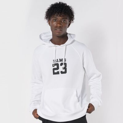 Rams 23 3D Vinyl ORGANIC Sweatshirt-White