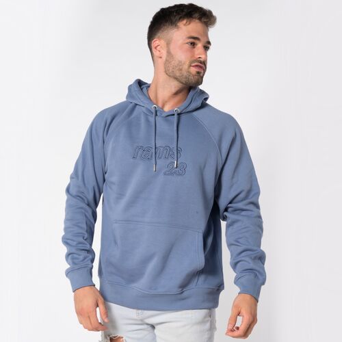 Sudadera ORGANICA Bordado 3D Rams 23-Azul