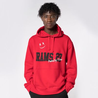 Sudadera con estampado Smile Rams 23-Rojo