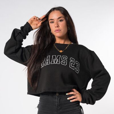 Cropped Sweatshirt, Rams 23-Black