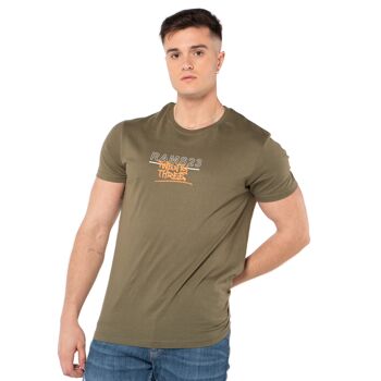 T-shirt homme avec impression QR RAMS 23-Khaki 1