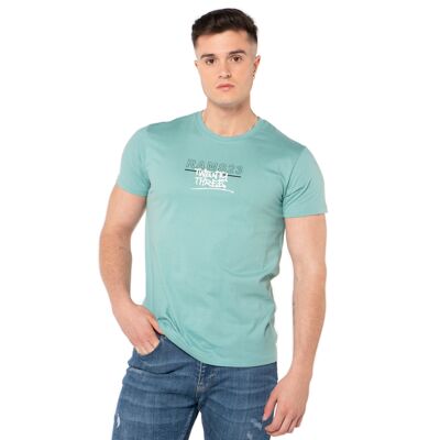 T-shirt homme avec impression QR RAMS 23-Bleu