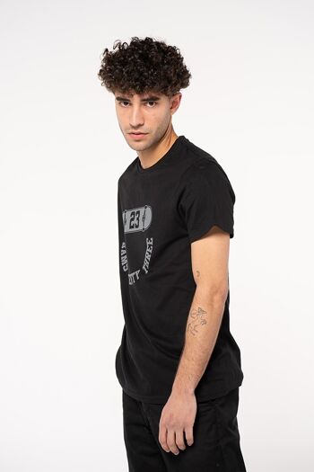 T-shirt homme avec imprimé SKATE RAMS 23-Noir 3