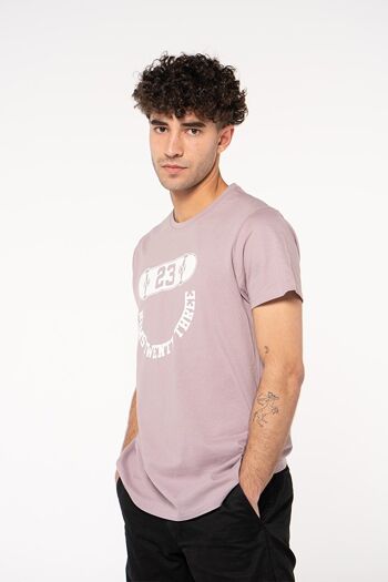 T-shirt homme avec imprimé SKATE RAMS 23-Violet 3