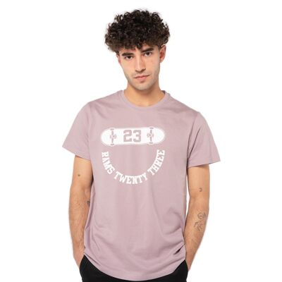 T-shirt homme avec imprimé SKATE RAMS 23-Violet