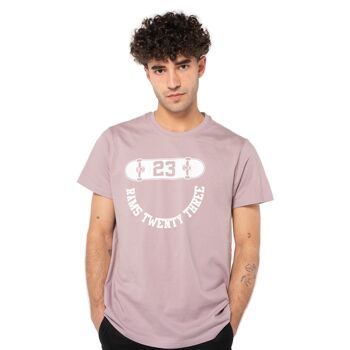 T-shirt homme avec imprimé SKATE RAMS 23-Violet 1