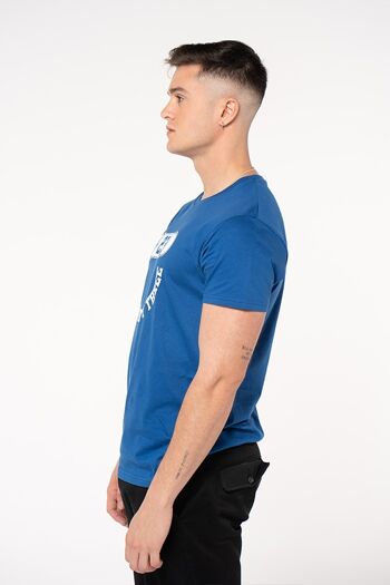 T-shirt homme avec imprimé SKATE RAMS 23-Bleu 3