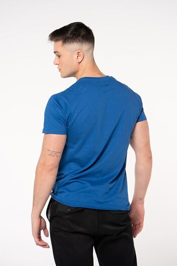 T-shirt homme avec imprimé SKATE RAMS 23-Bleu 4