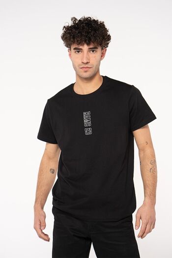 T-shirt homme avec imprimé VERTICAL RAMS 23-Noir 2