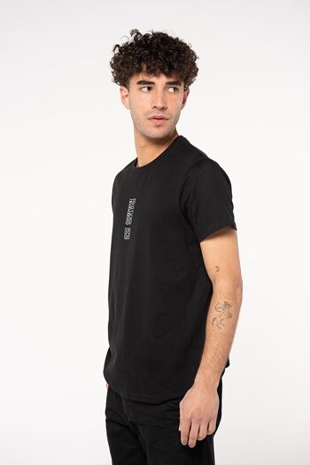 T-shirt homme avec imprimé VERTICAL RAMS 23-Noir 3