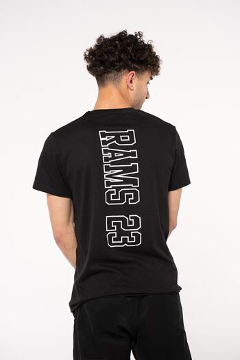 T-shirt homme avec imprimé VERTICAL RAMS 23-Noir 4