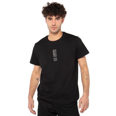 Men's T-shirt with VERTICAL RAMS 23 print-Black