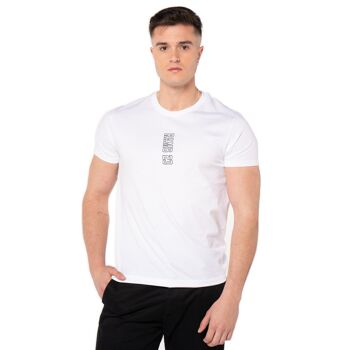 T-shirt homme avec imprimé VERTICAL RAMS 23-Blanc 1