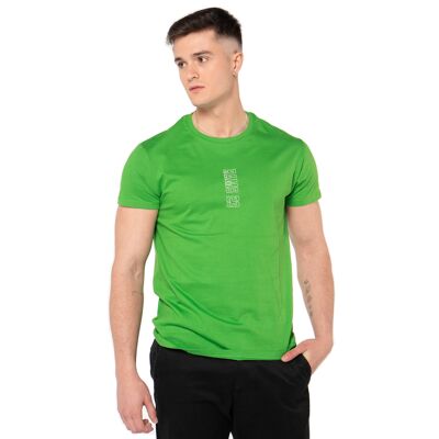 Men's T-shirt with VERTICAL RAMS 23-Green print